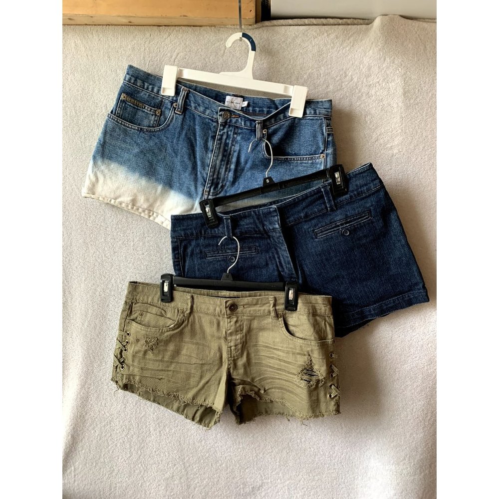 Bundle of 3 Women's Jean Shorts Waist 17"